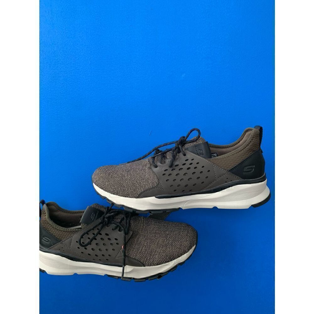 SKECHERS, MEN'S BROWN TEXTILE MEMORY FOAM ATHLETIC SHOE, SIZE 14